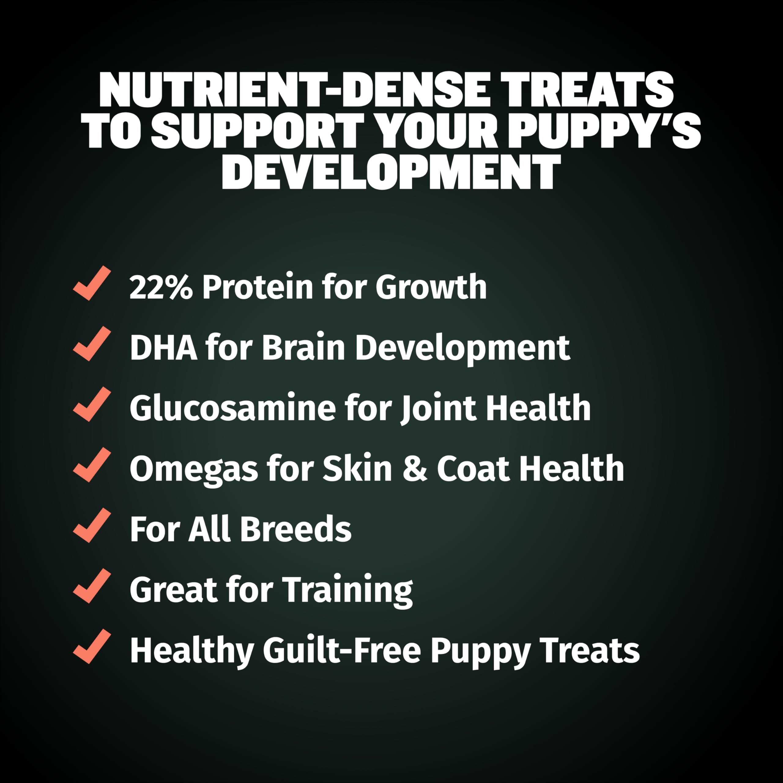 Bully Max Puppy Training Treats glucosamine close-up—joint health support in puppy nutrition