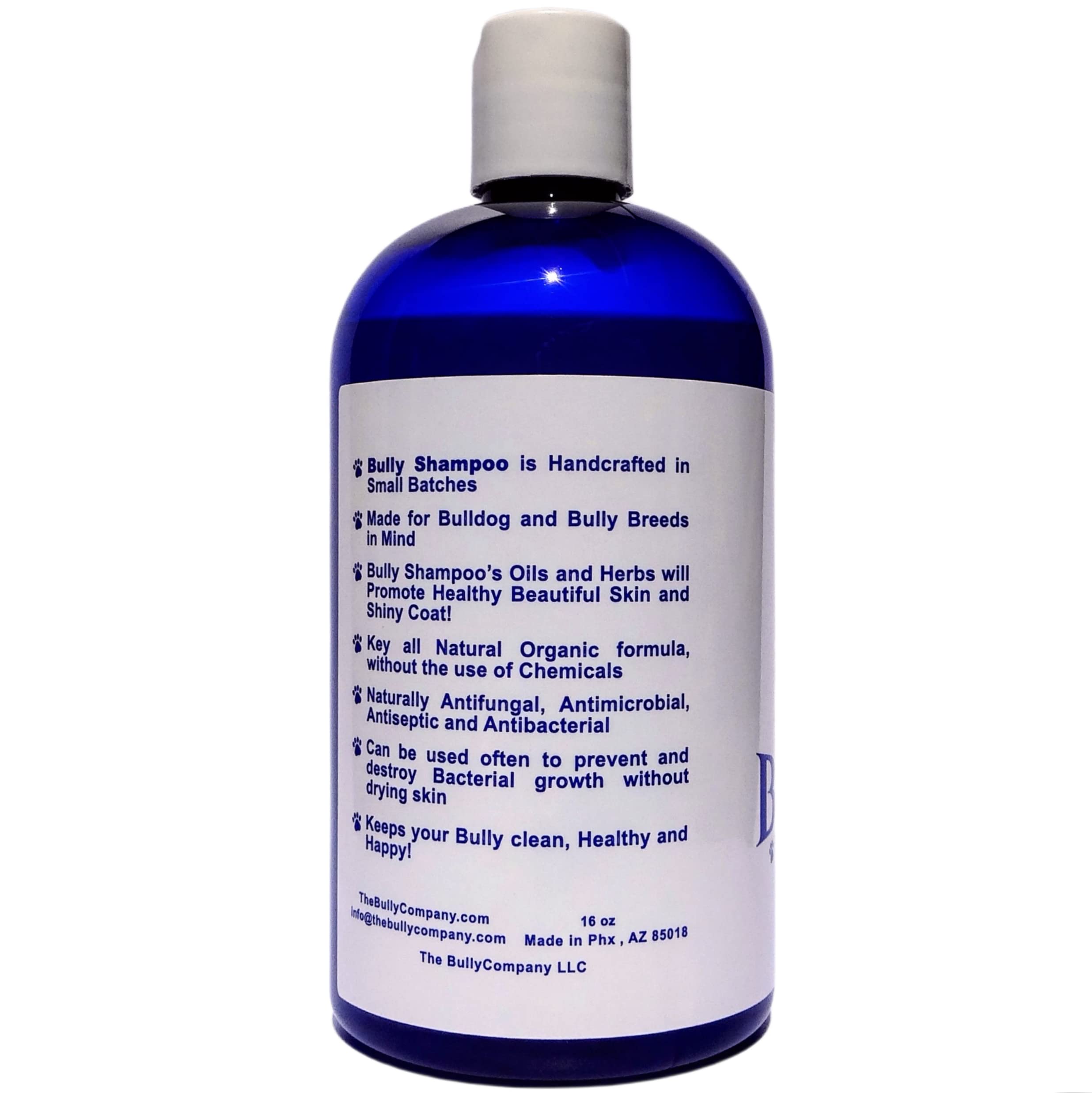 The Bully Company bully shampoo in-bath lather highlights easy suds for a thorough Bulldog cleanse.