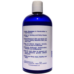 The Bully Company bully shampoo in-bath lather highlights easy suds for a thorough Bulldog cleanse.