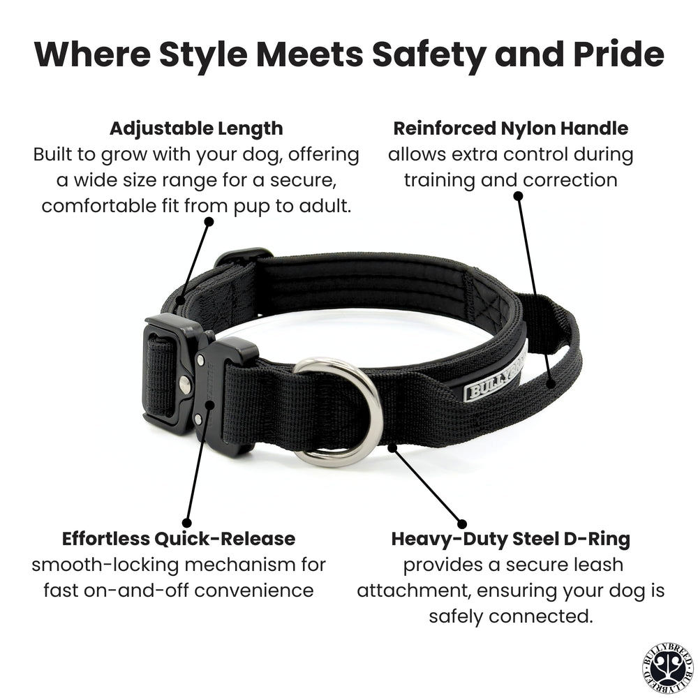 BULLYBREED Padded interior collar provides comfortable wear during long daily sessions.