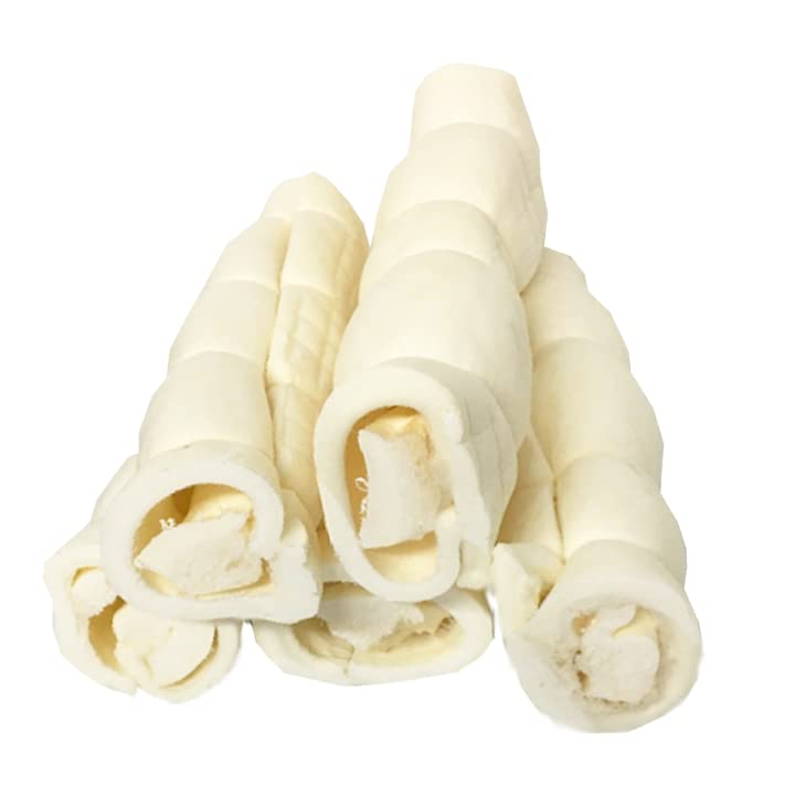 BULLYSTICKS & MORE beef cheek rolls closeup texture for a satisfying chew.