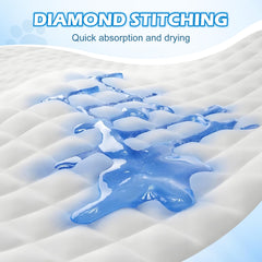 Bulubaky puppy pads absorbent core close-up highlighting high capacity