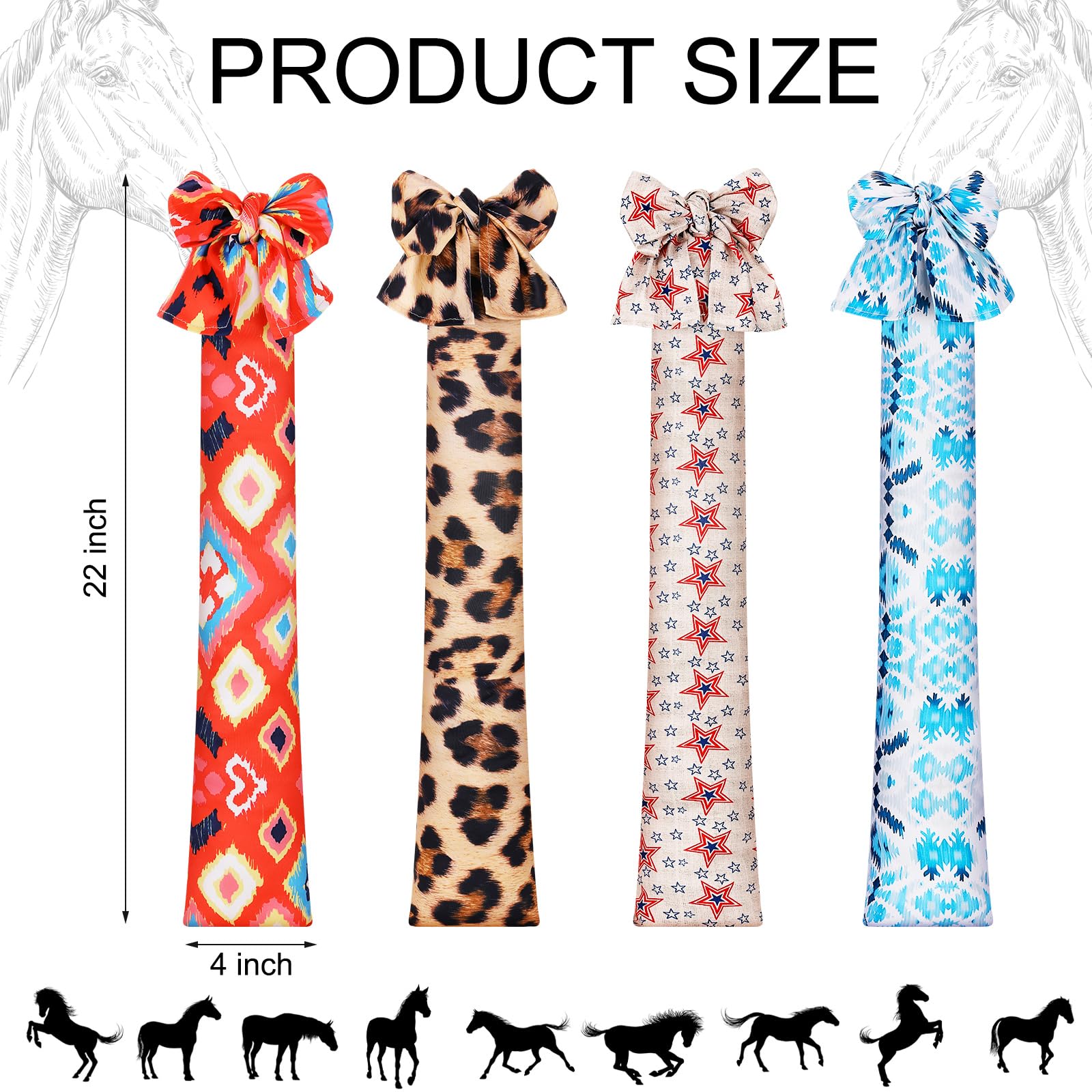 Bulyoou horse tail bags stretchy 22in highlight secure fit and clean tail management.
