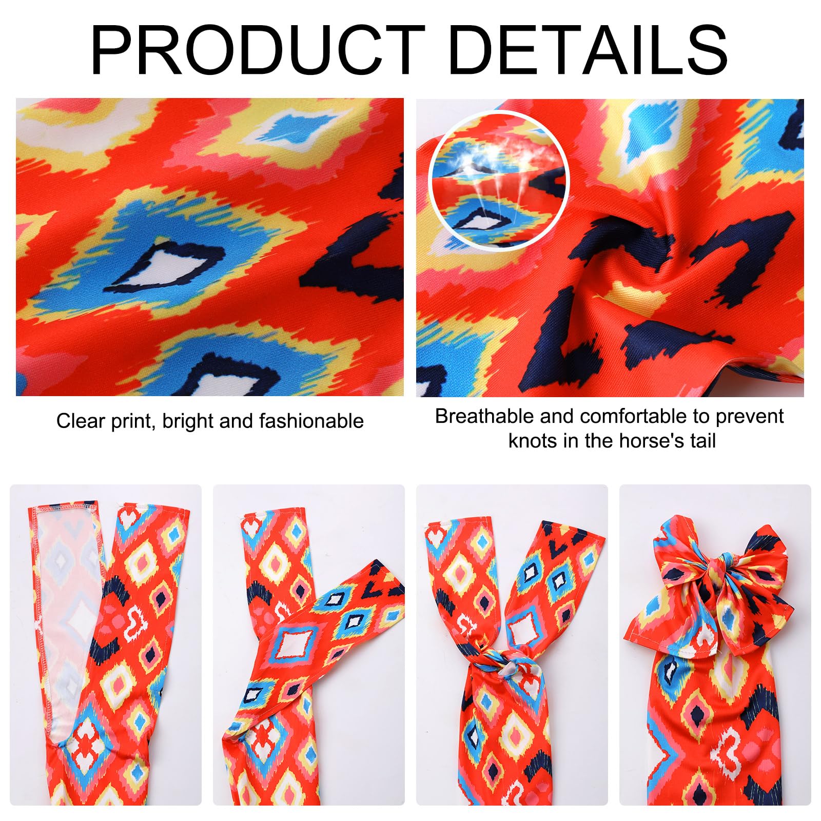 Bulyoou tail-wraps multicolor design adds visible cleanliness during grooming sessions.