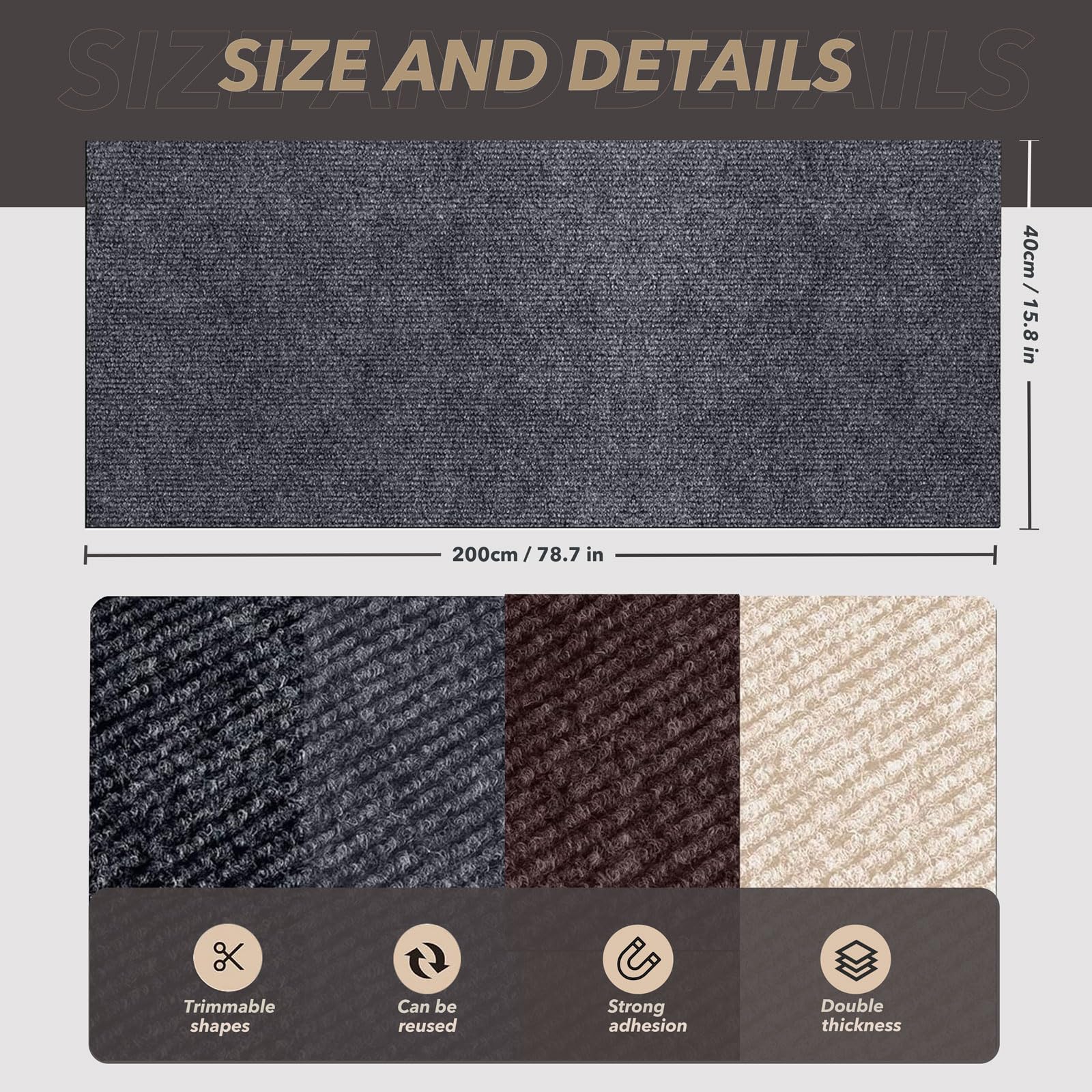 BumaiGo scratch-resistant material endures claws with carpet texture