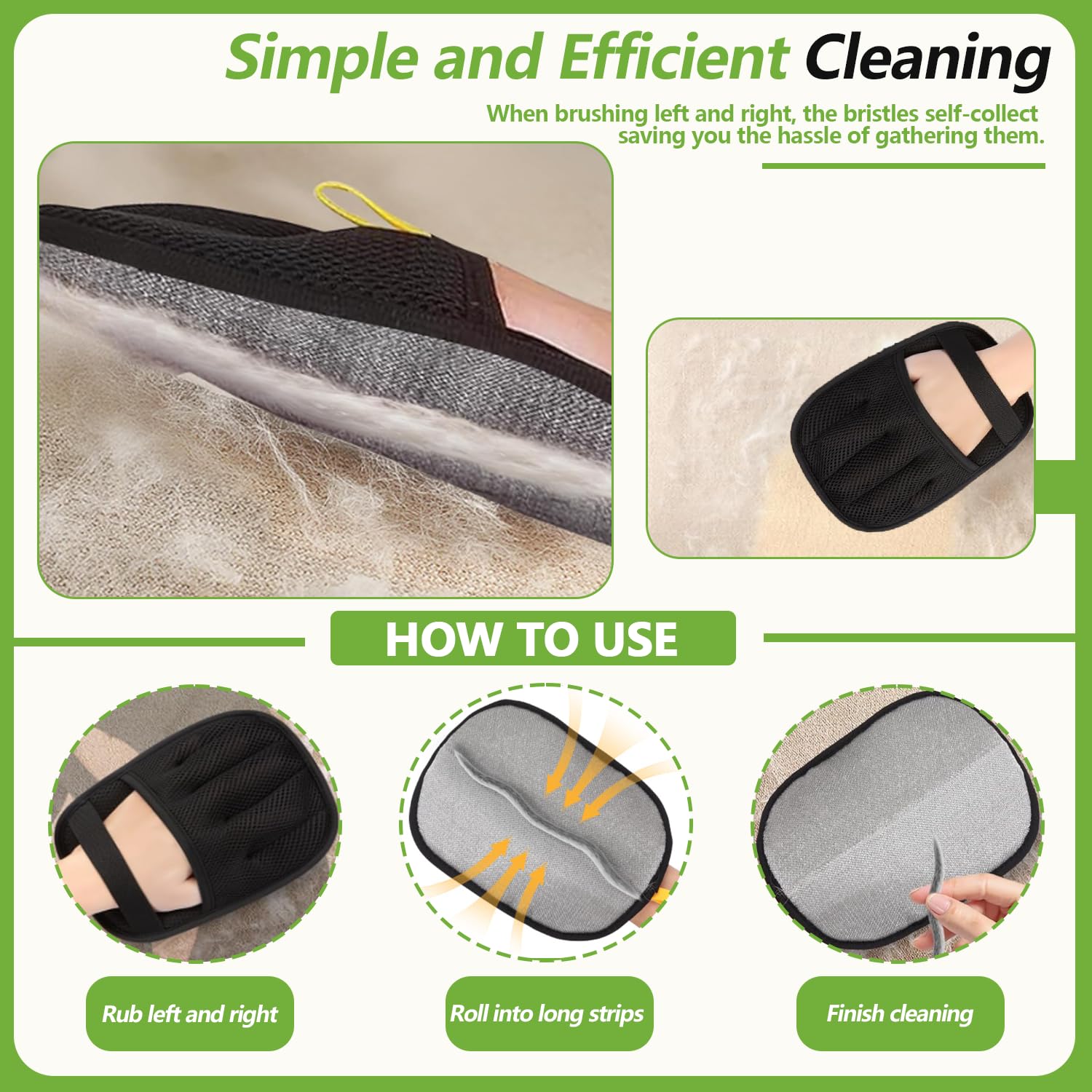 Bumilily electrostatic technology lifts pet hair from fabrics