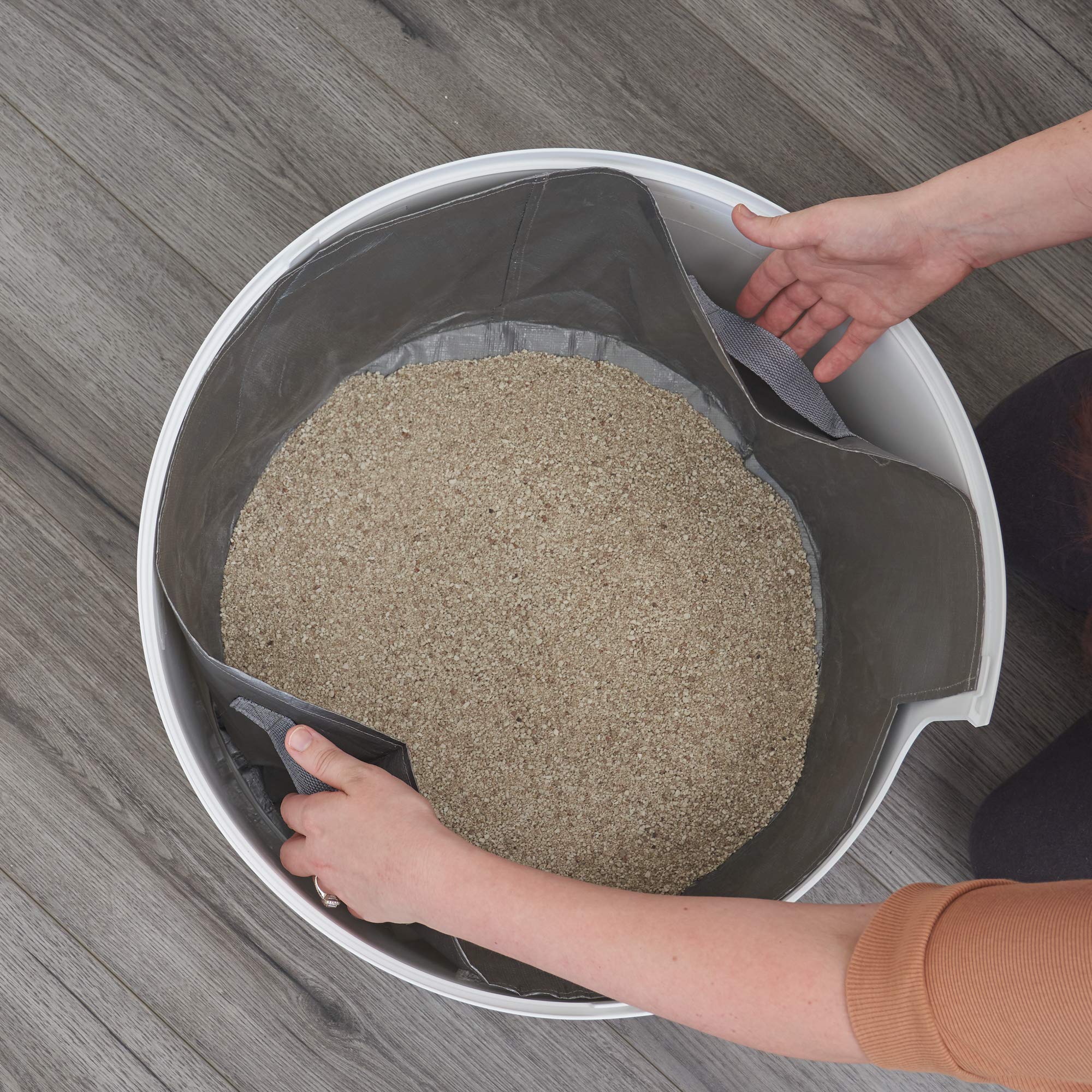 Bundle & Bliss machine-washable liner for quick cleanup