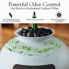 Bundle & Bliss Secret Litter Box faux plant detail enhances aesthetics.