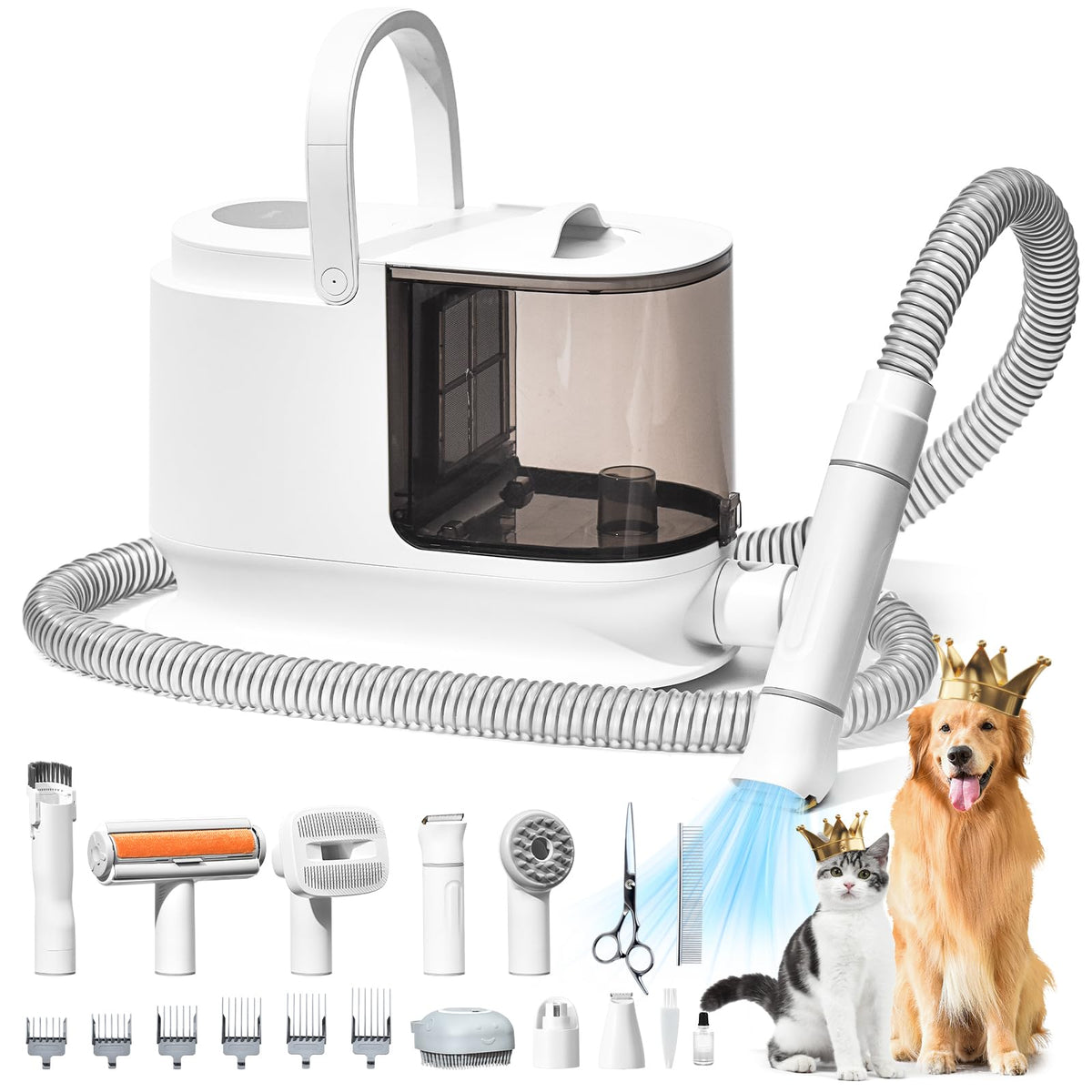 Bunfly dog grooming kit assembly view shows ready-to-use tools for at-home grooming.