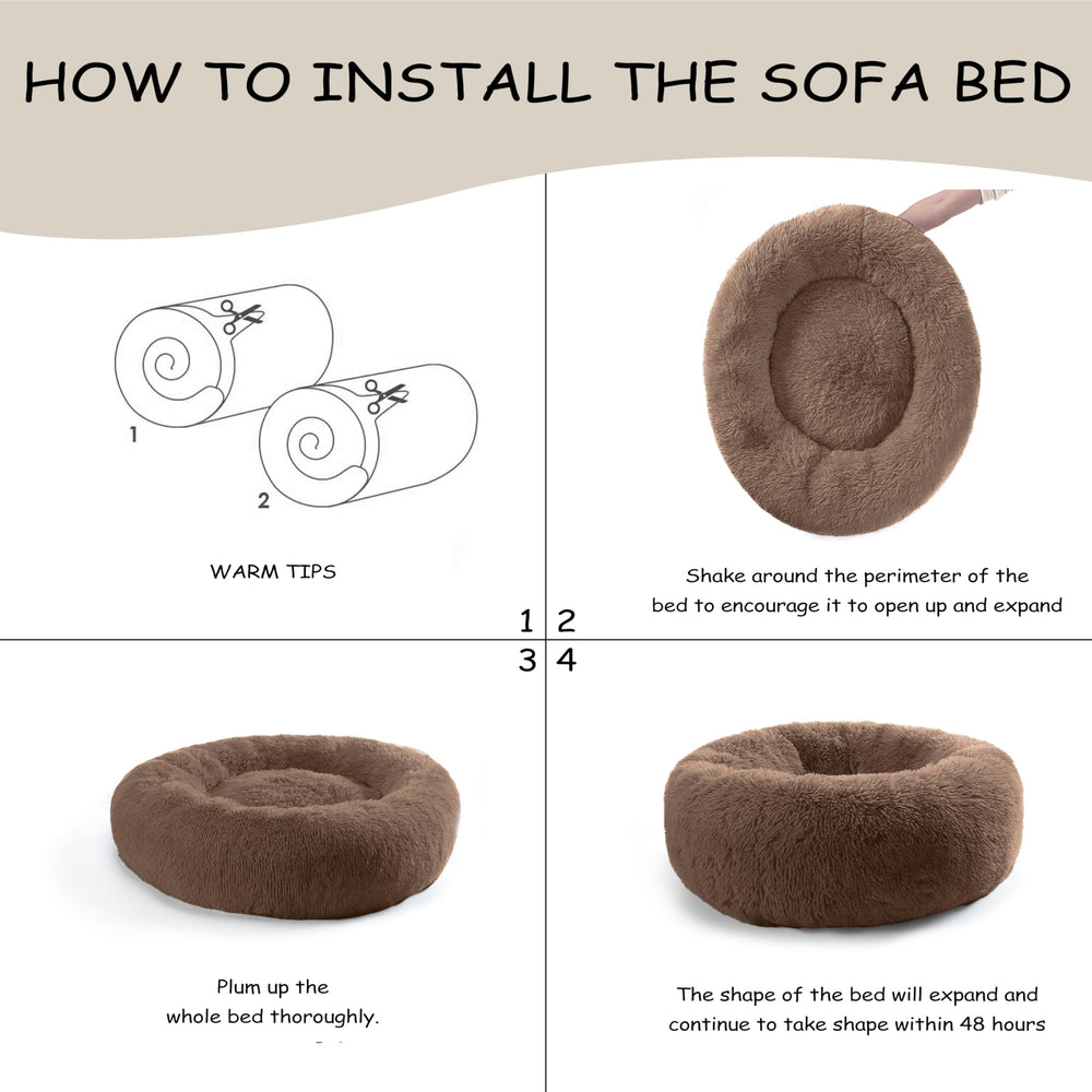 Bunlitent donut-bed-washable-design shows easy cleaning anytime.