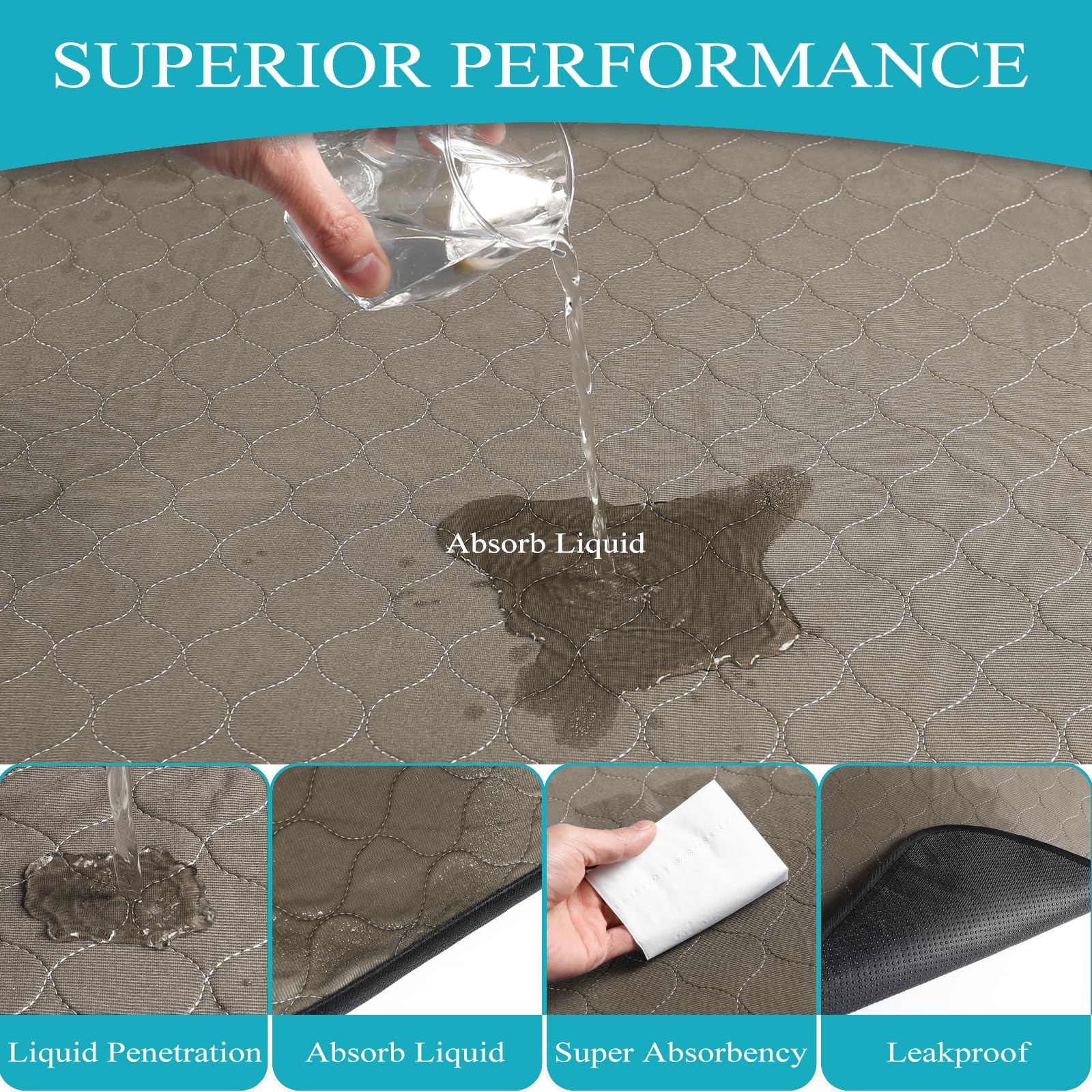 Bunlitent Washable Pee Pad 72x72 pack-of-2 shows reusable convenience.