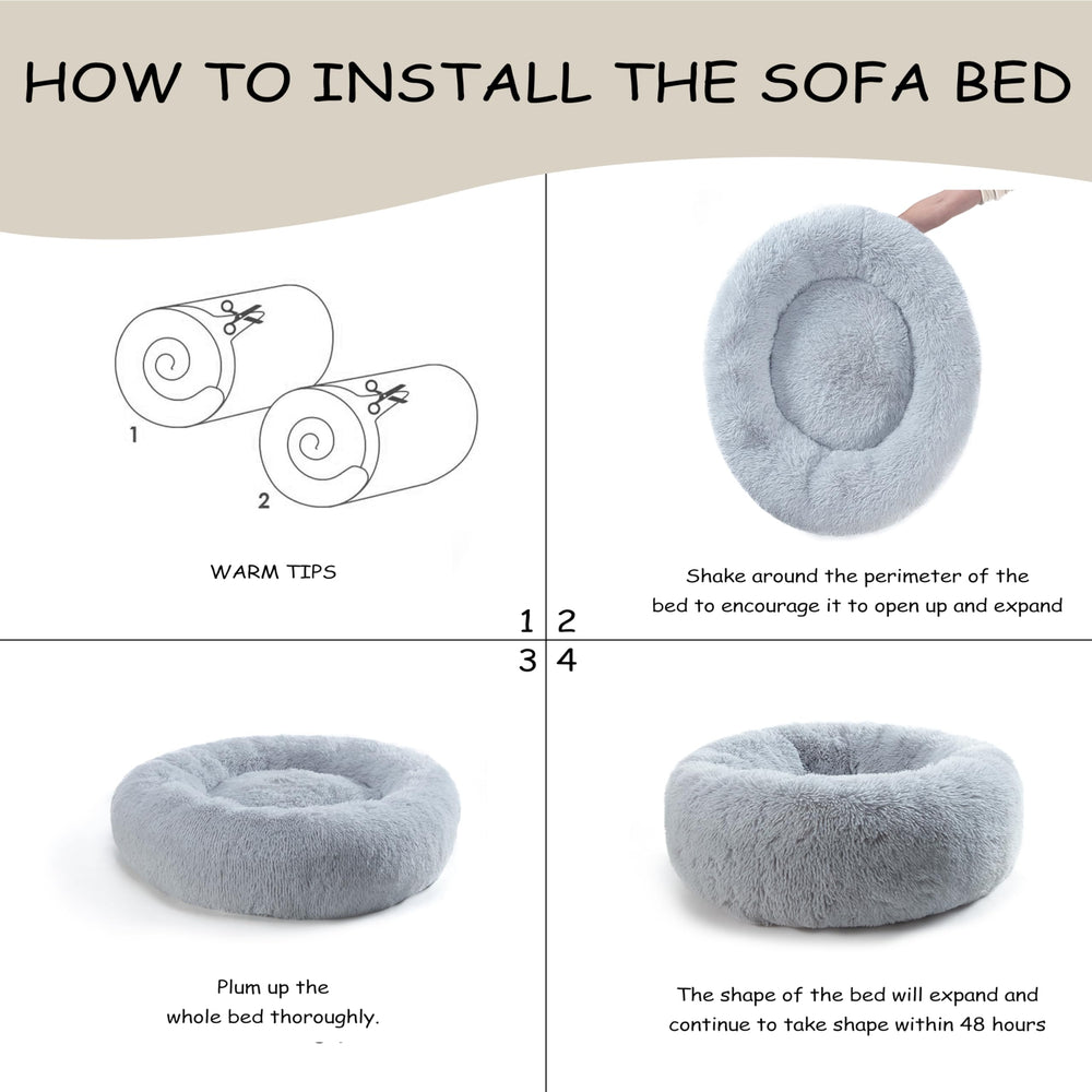 Bunlitent dog bed washable by machine on cold cycle for easy cleaning.