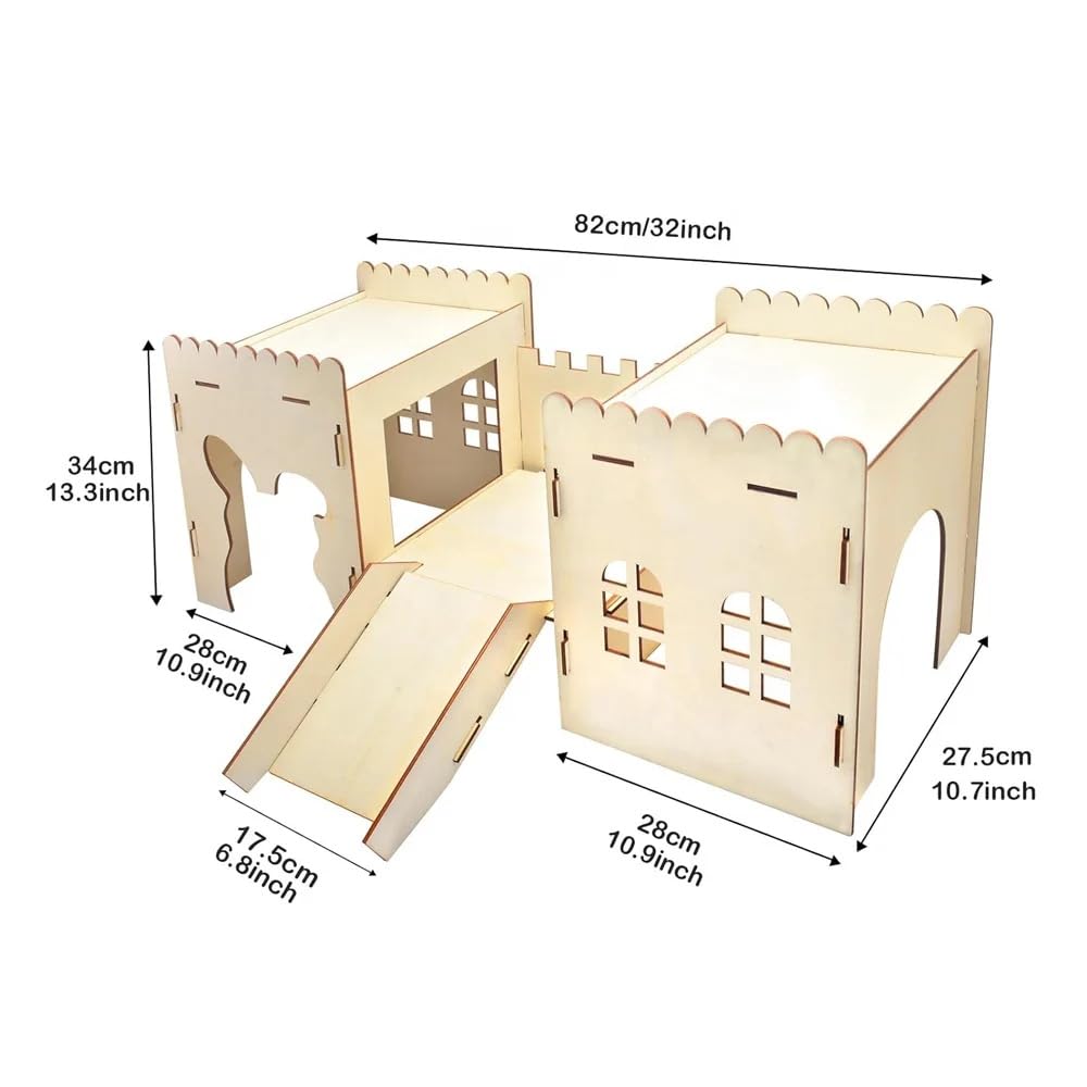 Bunny Castle Bunny House Ramp: easy access to two levels for exploration