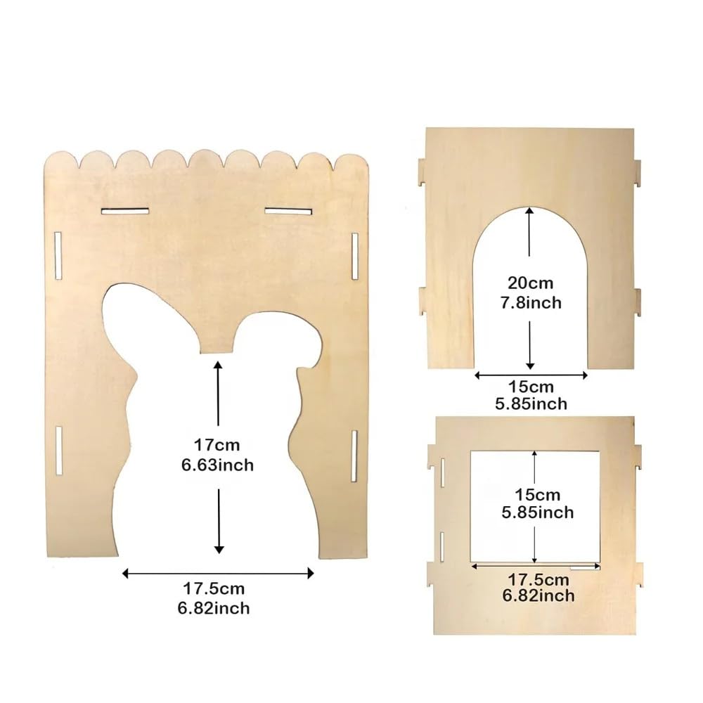 Bunny Castle Two Levels: natural wood design for durable daily use