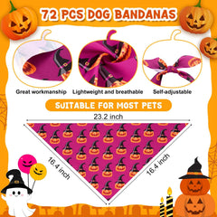 Bunnycool Halloween dog bandanas match outfits for festive events.