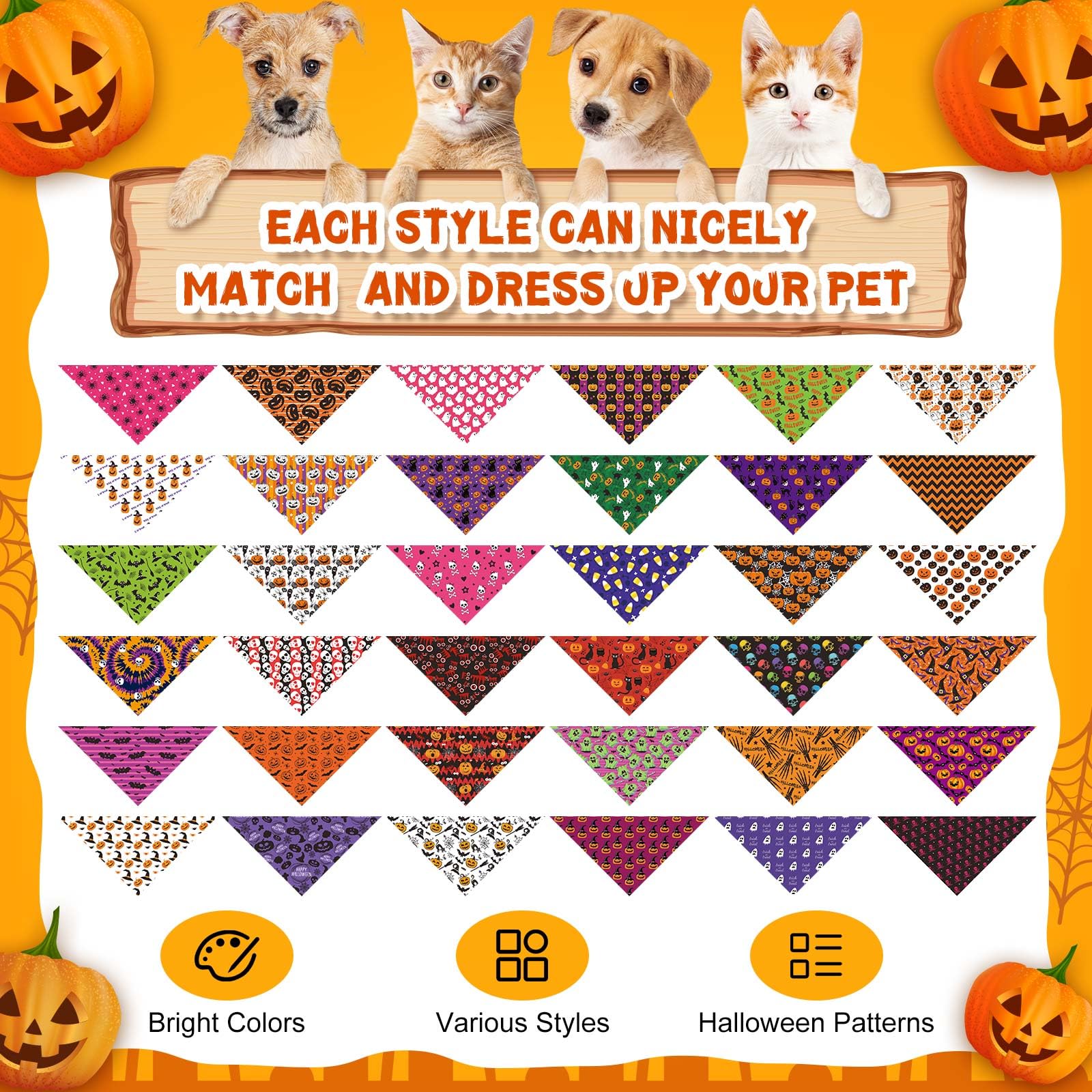 Bunnycool triangle bandanas are easy to tie and fit.