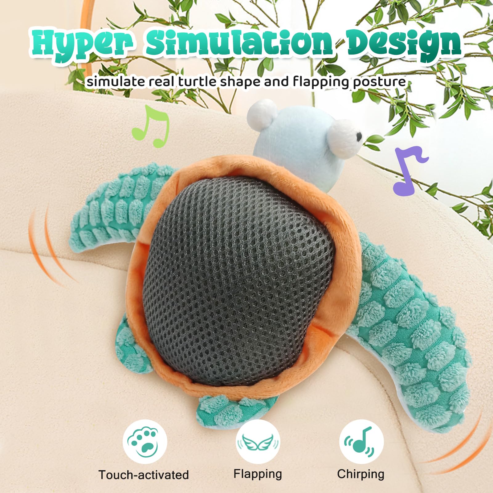 BuntyJoy USB-charging turtle with indicator light simplifies powering playtime.