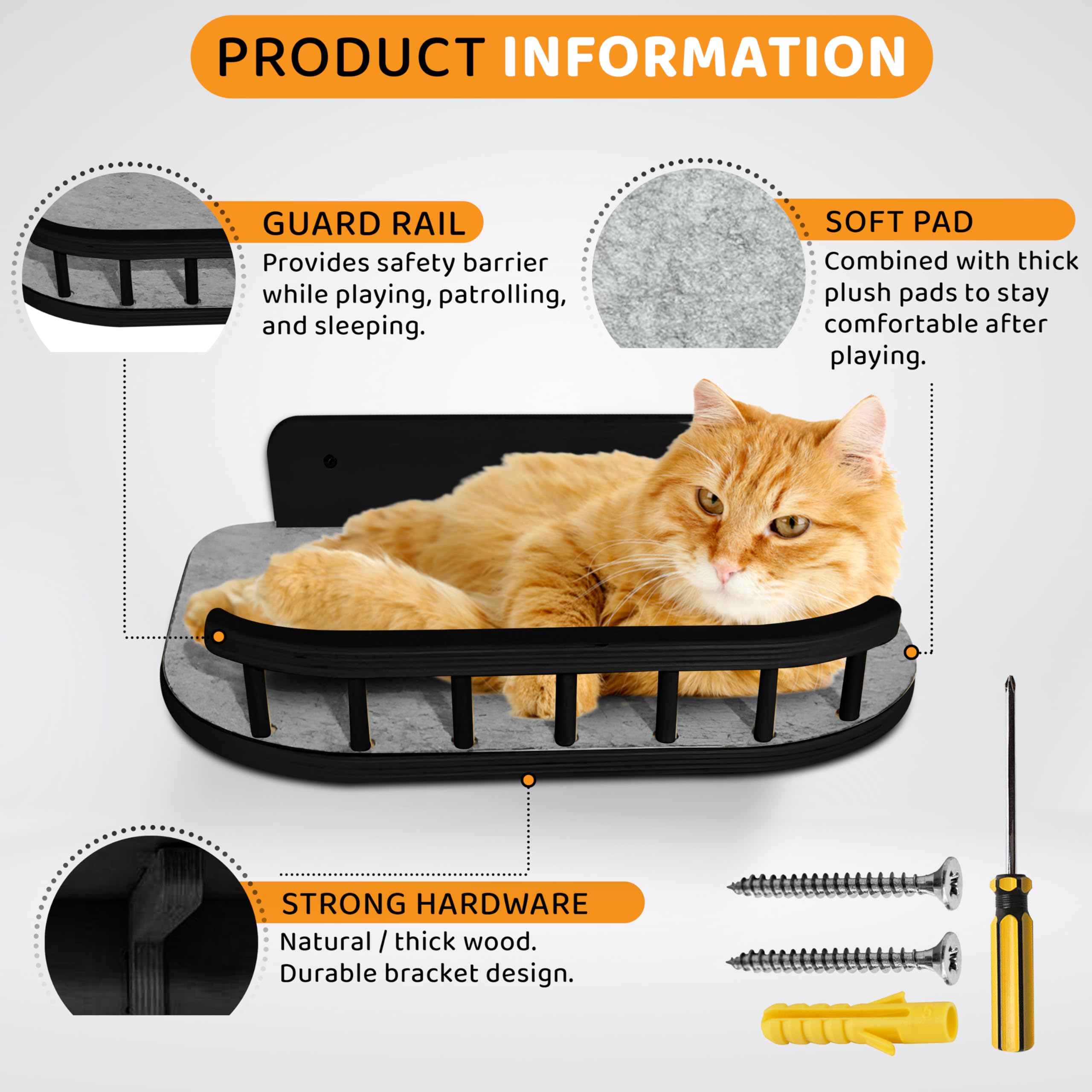 BUOGA 3-steps side view demonstrates vertical climber for active cats