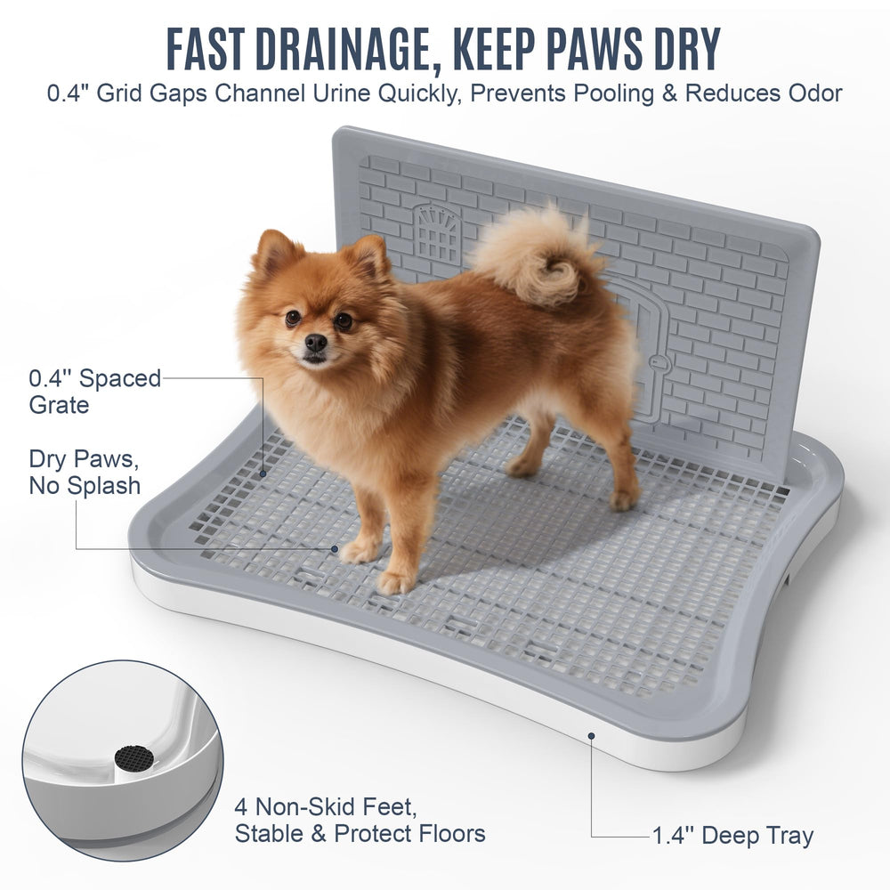 BUPIHUKA tray highlights center post for guided puppy potty training
