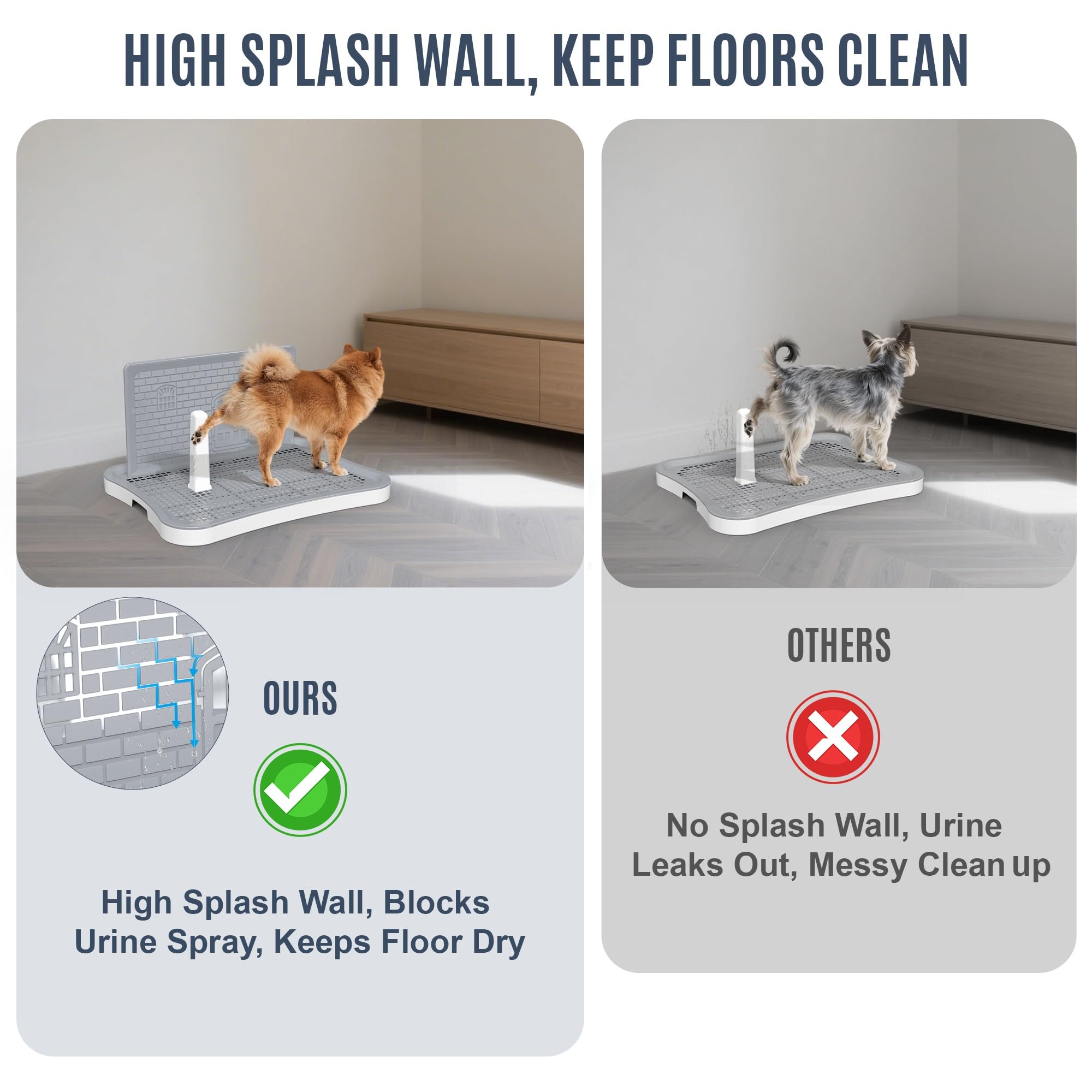BUPIHUKA Pee Pad Holder with center post aids aim during training