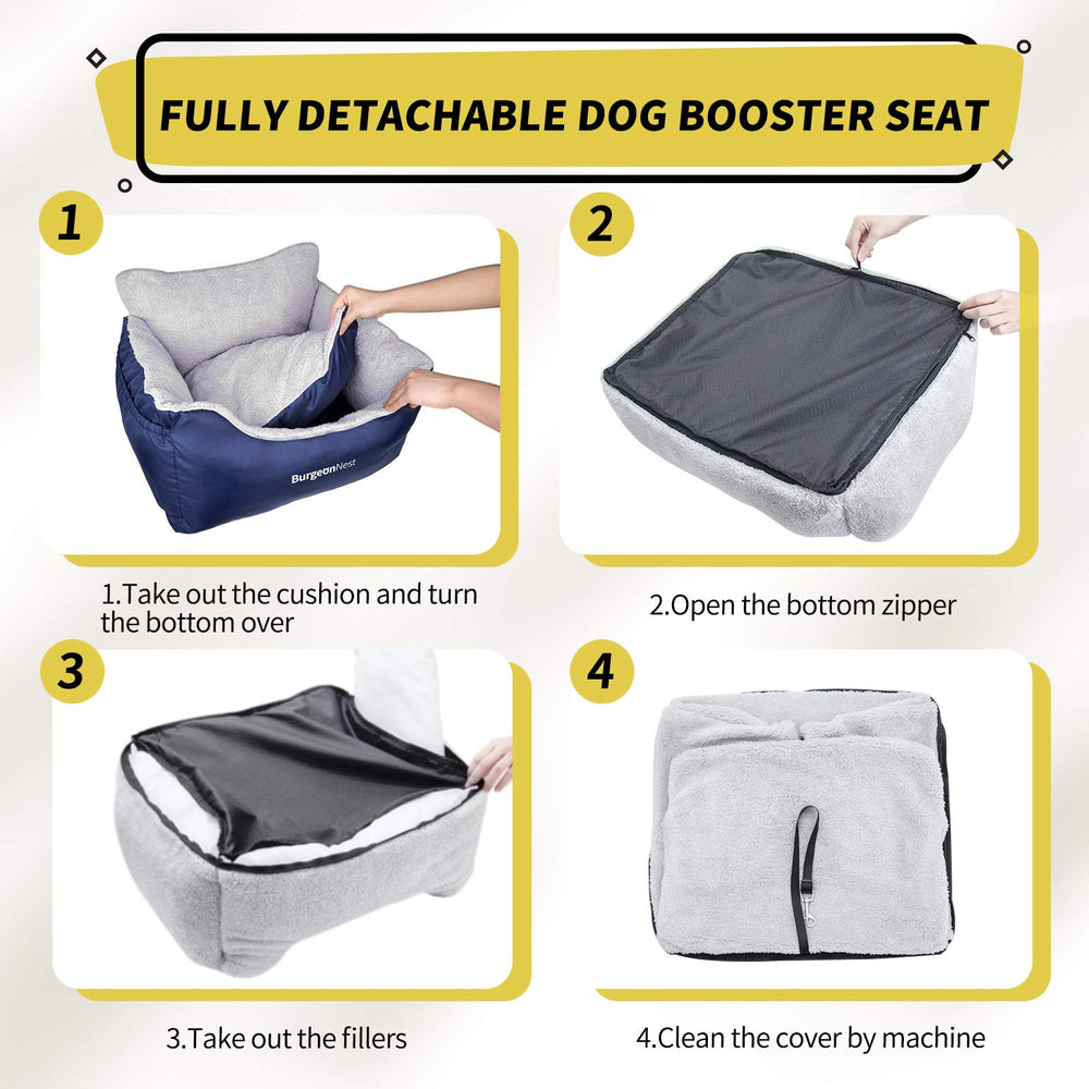 BurgeonNest booster seat anti-slip bottom keeps it stable on car floor