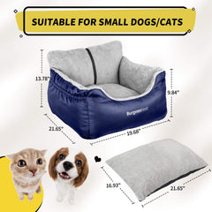 BurgeonNest dog car seat with detachable zipper system for easy washing