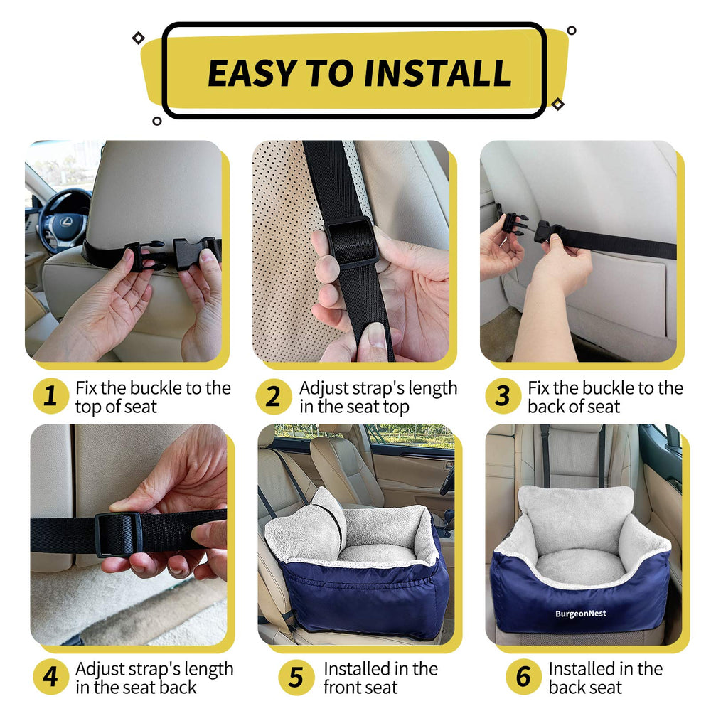 BurgeonNest dog car seat features two-sided cushions for year-round comfort