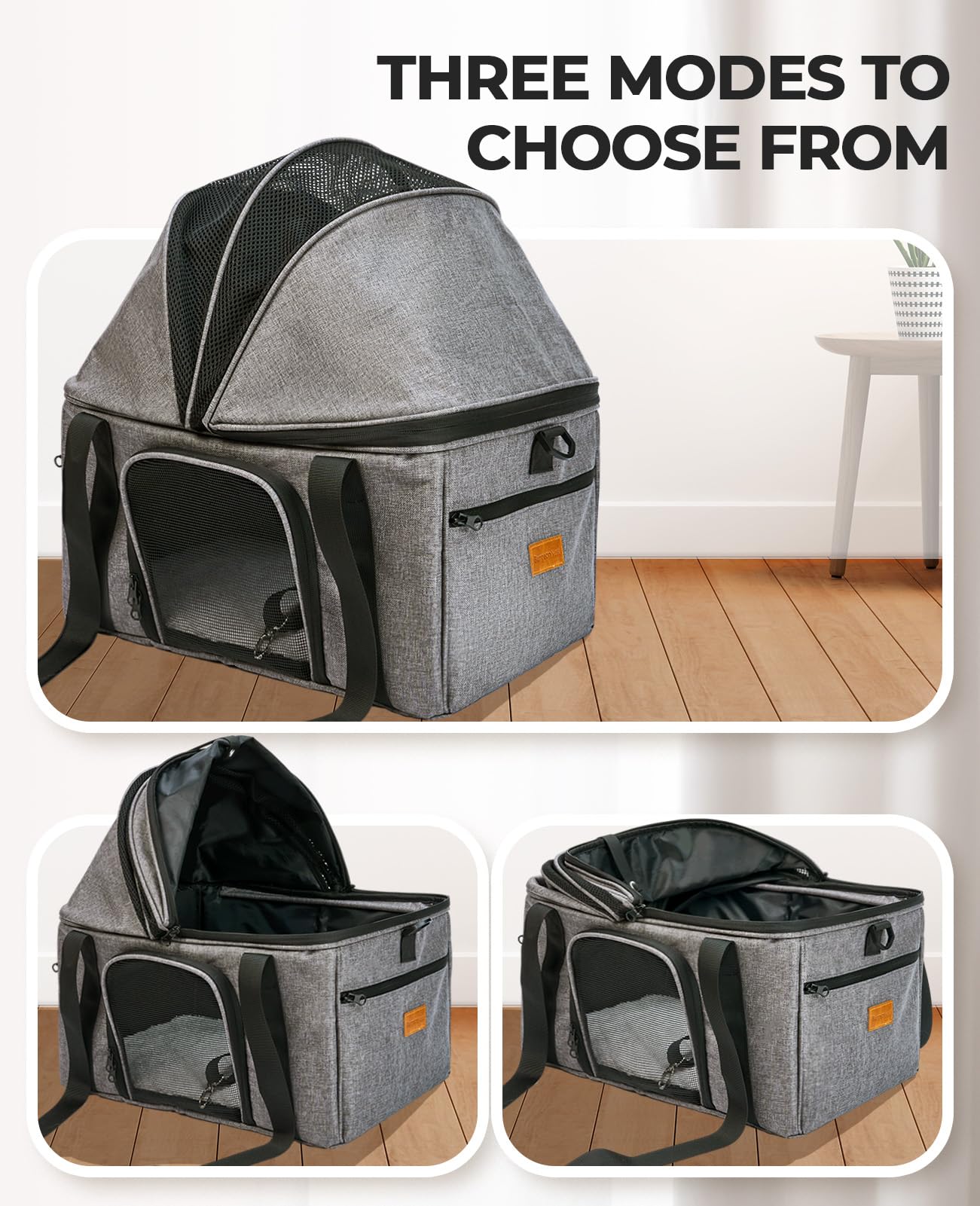 BurgeonNest front pockets store treats leashes or toys during trips