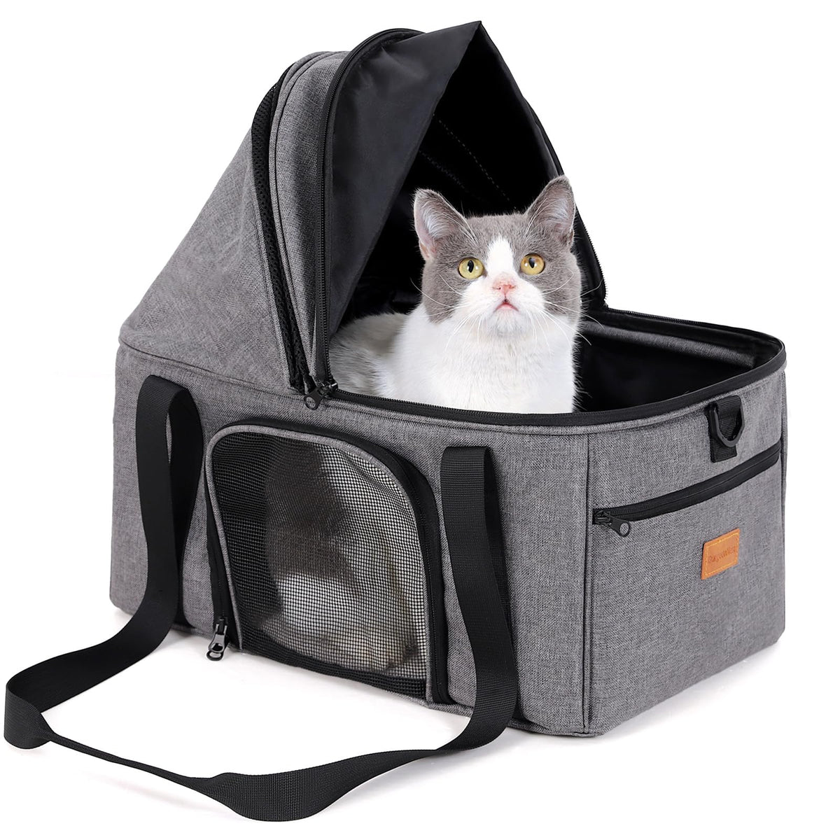 BurgeonNest top-expandable cat carrier outer view for comfortable transport
