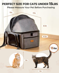 BurgeonNest cat carrier canopy detail showing ventilation during trips