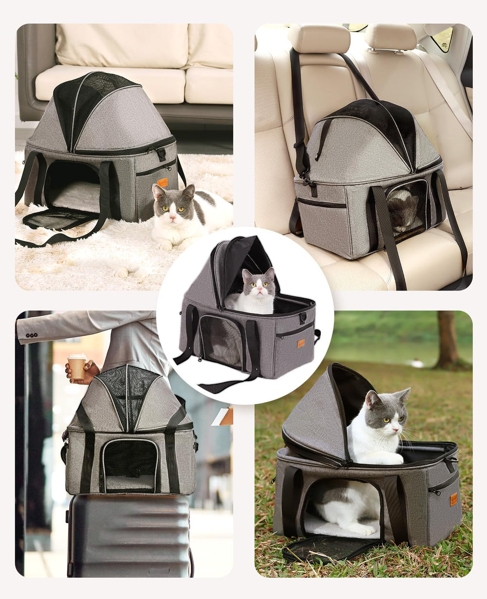 BurgeonNest built-in safety leash helps secure your cat during car rides.