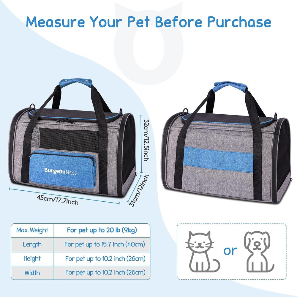 BurgeonNest cat carrier top-load entry for easy pet placement during travel