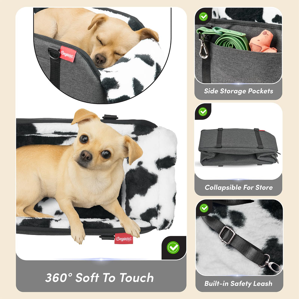 BurgeonNest plush cushion detail demonstrates wrap-around comfort for pets