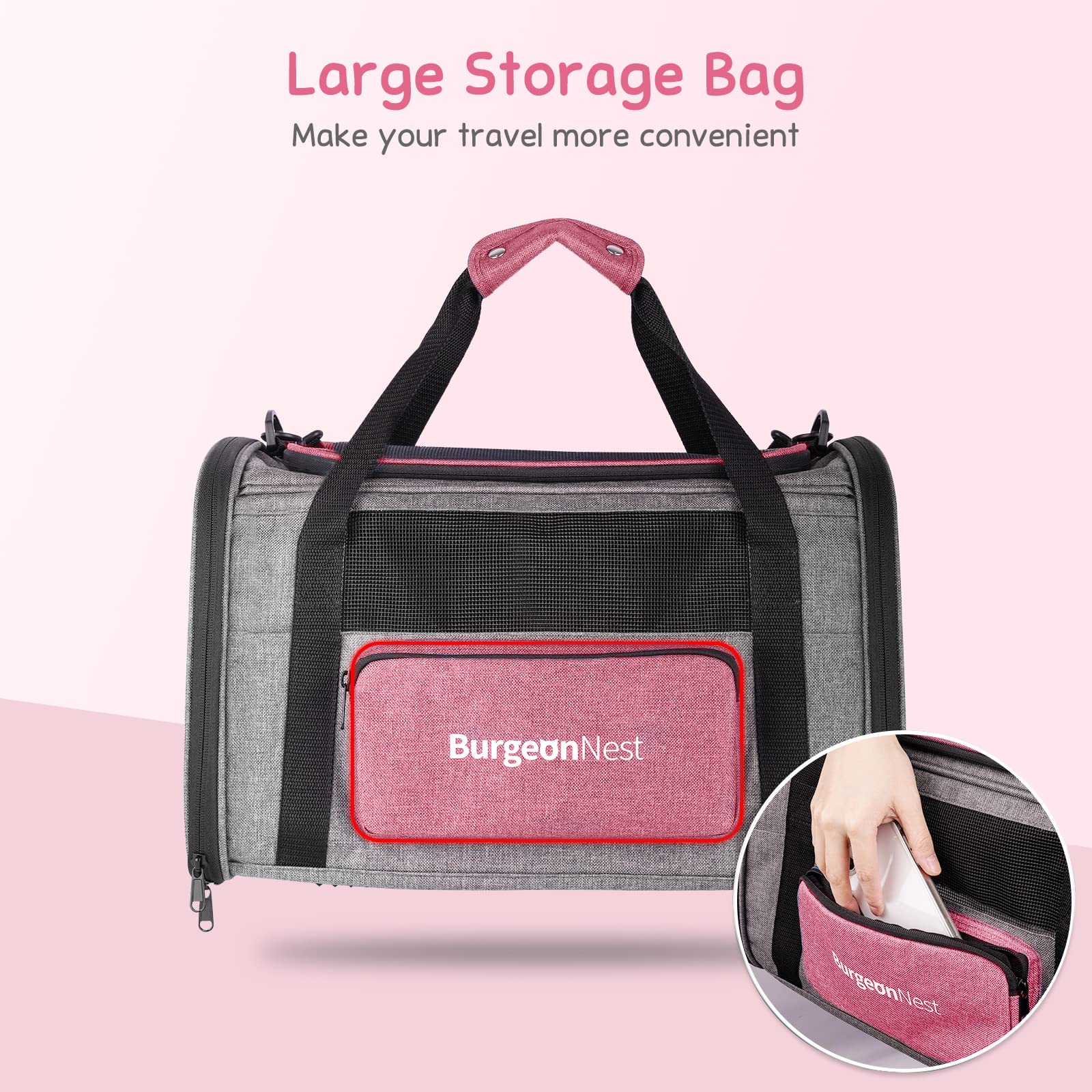 BurgeonNest cat carrier top-load-access enables easy entry and removal from above.