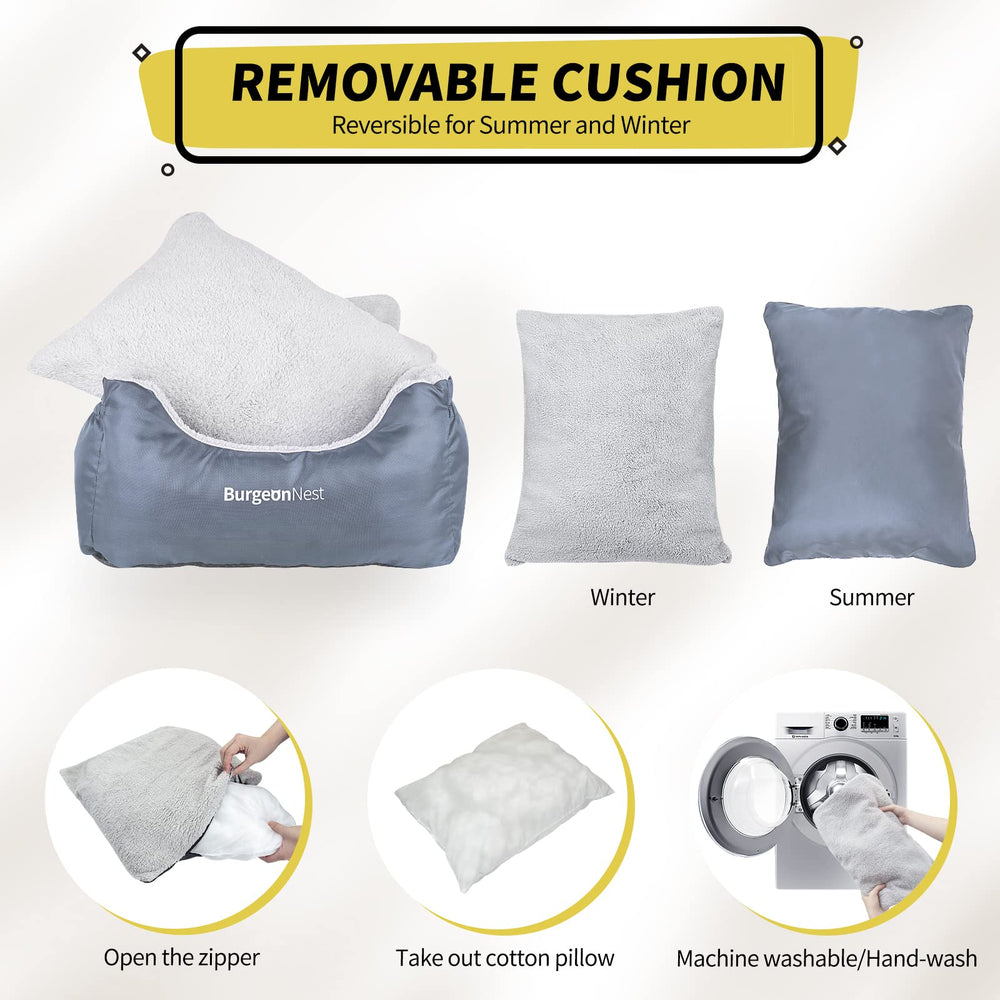 BurgeonNest dog car seat detachable-zipper design simplifies washing and maintenance.