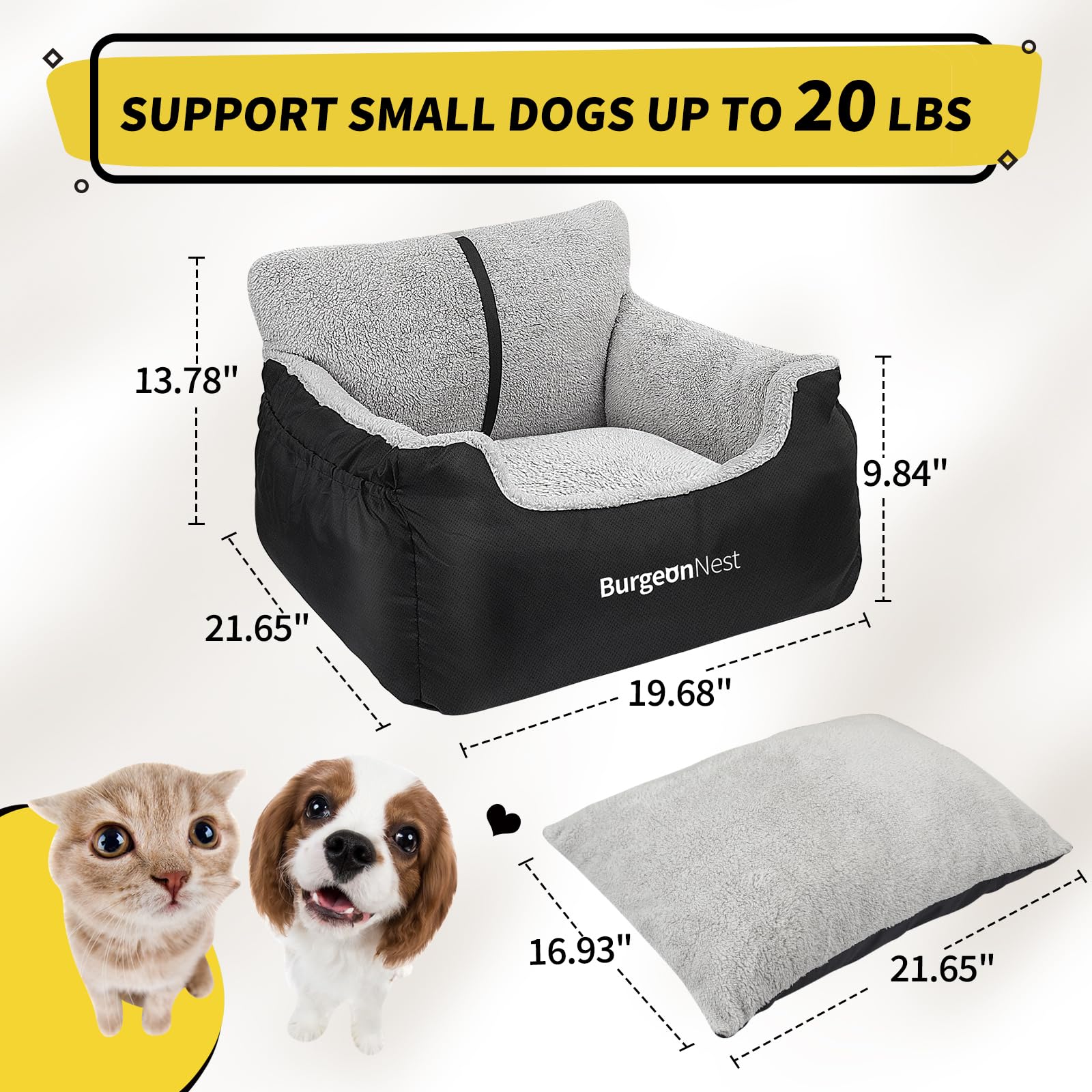 BurgeonNest two-sided cushions provide seasonal comfort and support.