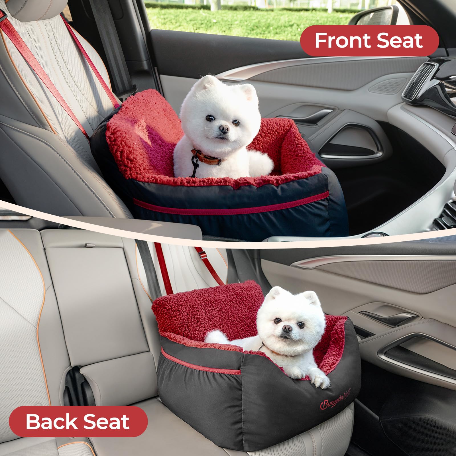 BurgeonNest dog car seat washable cover facilitates quick cleanup after adventures
