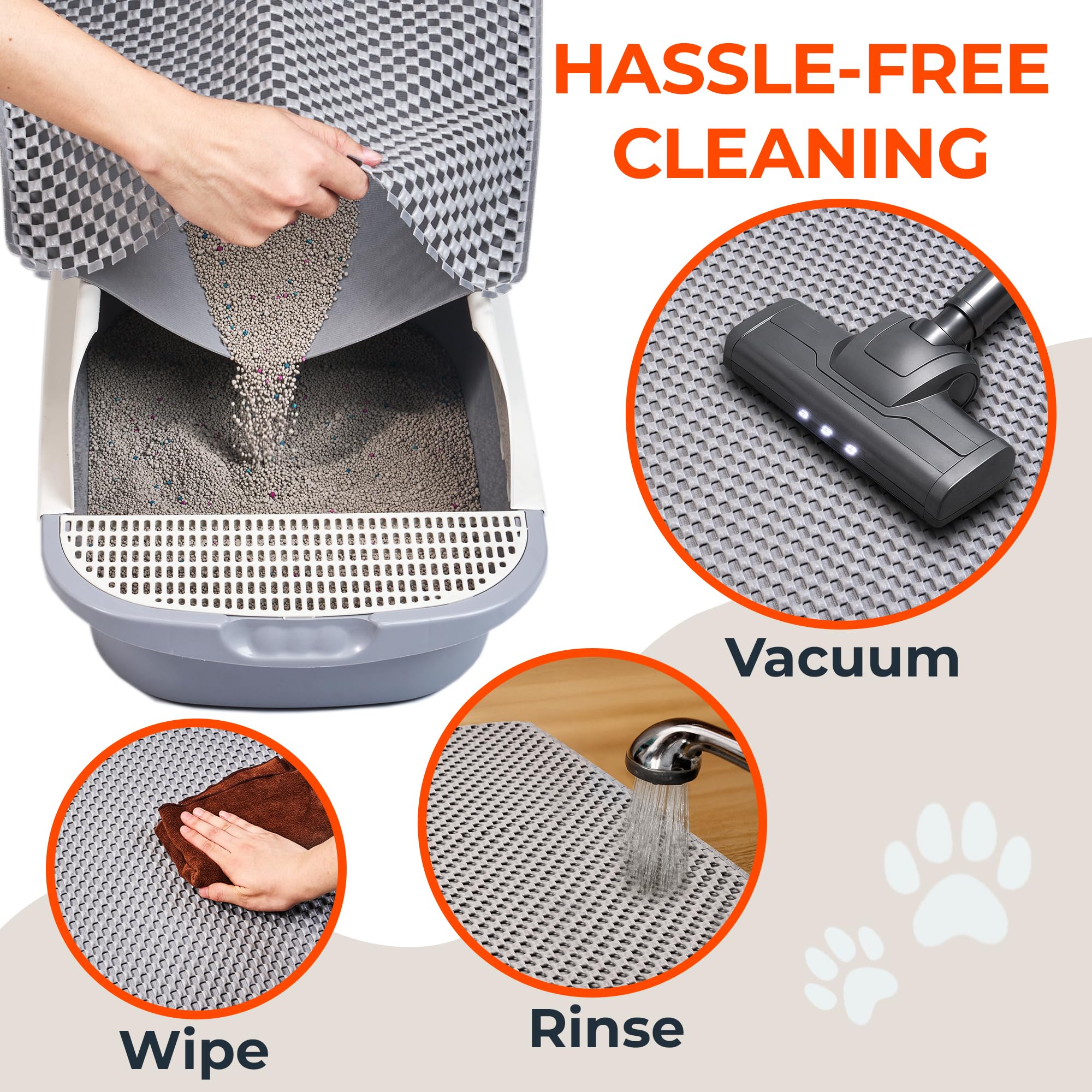 BurgeonNest gray color mat laid out for cat comfort and wide coverage.