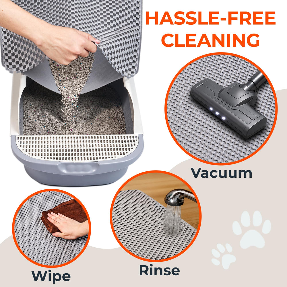 BurgeonNest gray color mat laid out for cat comfort and wide coverage.