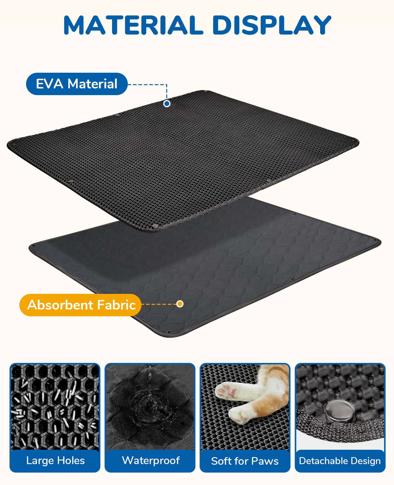 BurgeonNest easy-clean design with removable top layer for quick washing