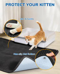 BurgeonNest non-slip bottom keeps mat in place during cat exits