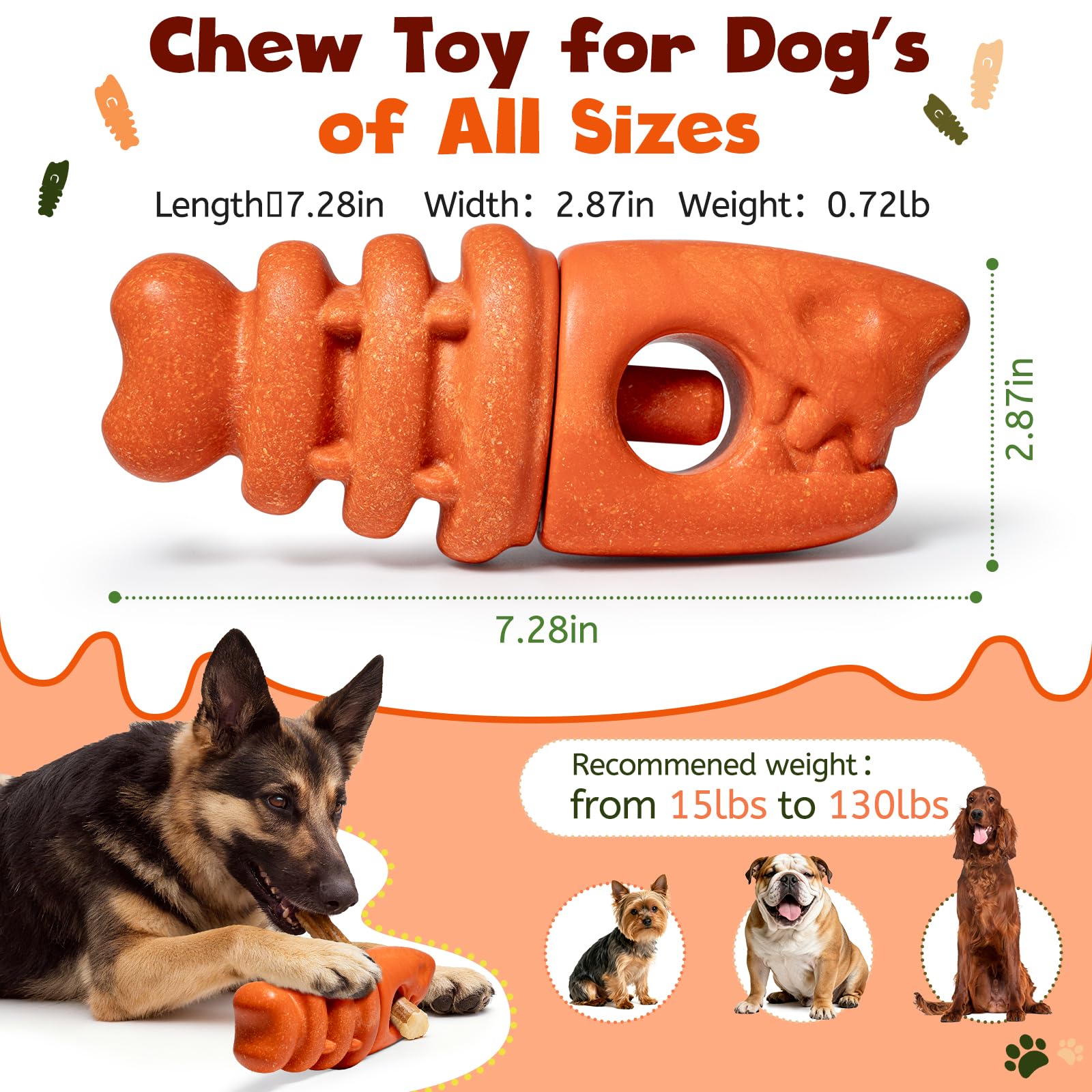 BURIESUR indestructible chew toy helps redirect chewing behavior