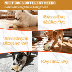 BURIESUR indestructible frozen treat dispenser open lid showing treat access for slow feeding