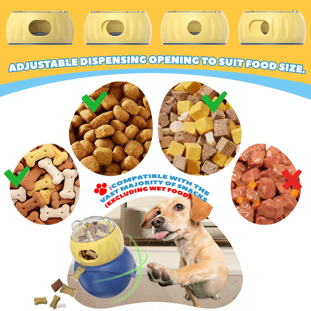 BURIESUR interactive dog toy visual window demonstrates remaining treats at a glance