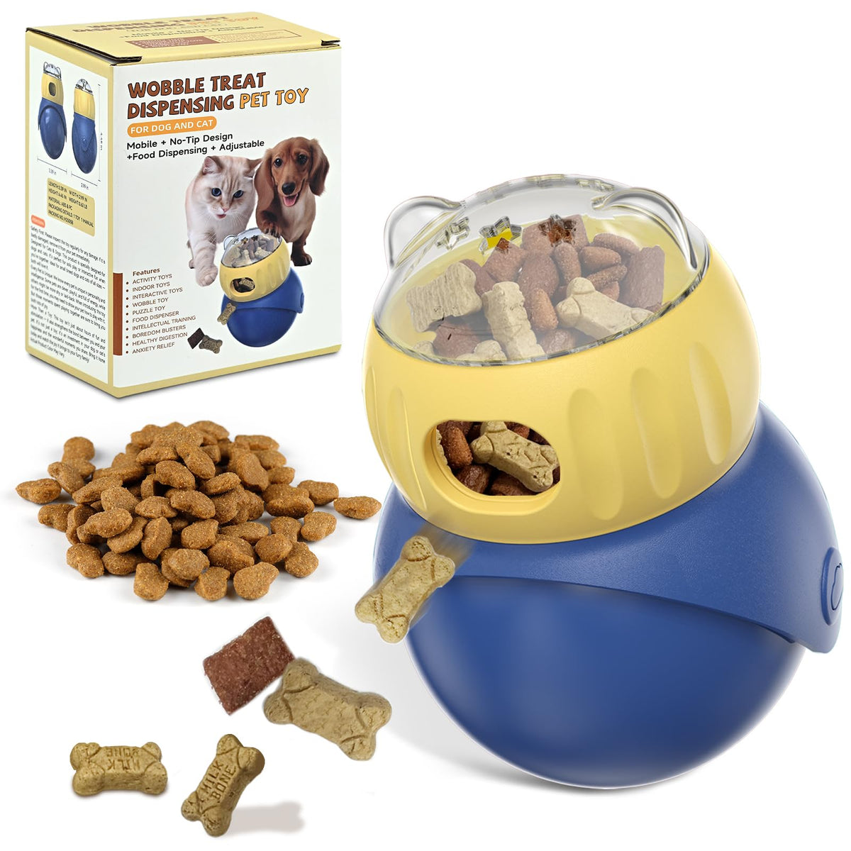 BURIESUR interactive dog toy wide shot for small dogs and cats enrichment