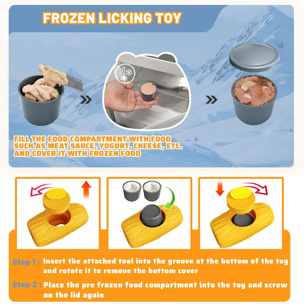 BURIESUR snack-refrigeration compatible toy keeps treats fresh