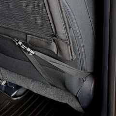 Bushwhacker Deluxe Dog Barrier in-trunk setup demonstrates large-vehicle compatibility