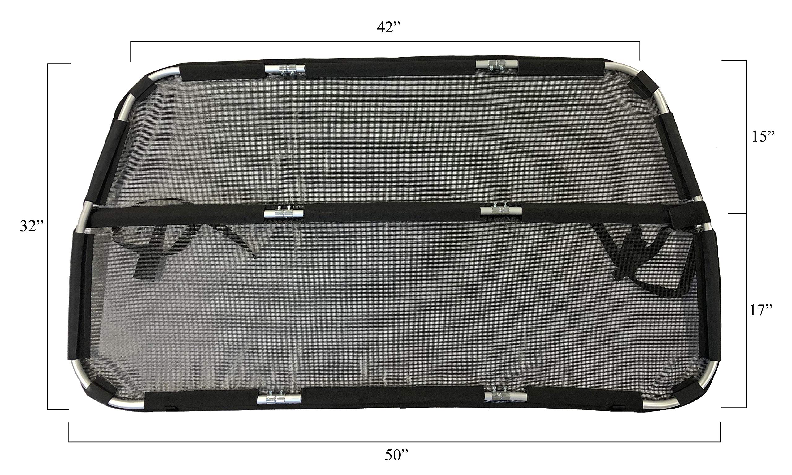 Bushwhacker Deluxe barrier side installation demonstrating easy setup in car