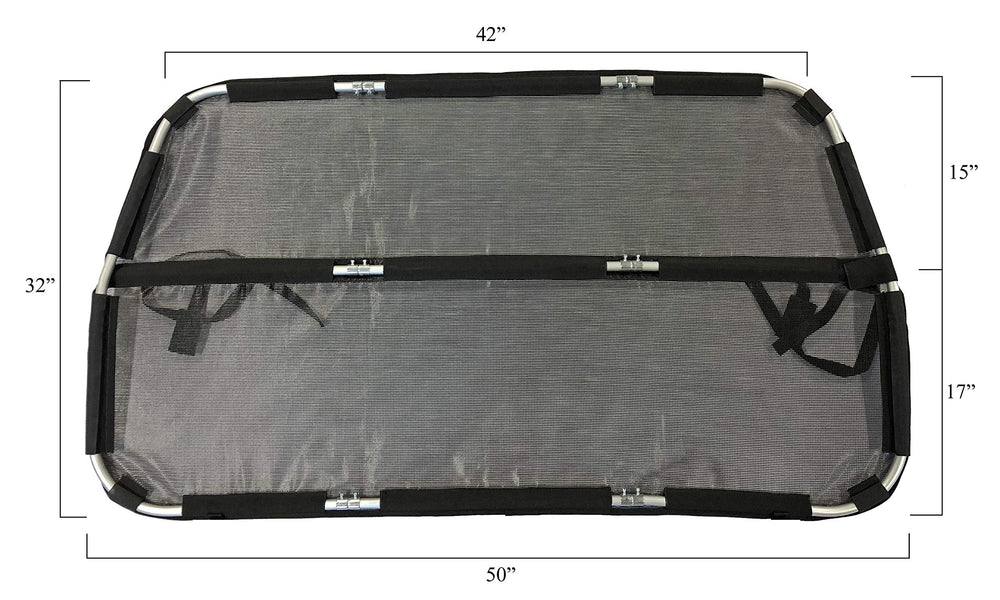Bushwhacker Deluxe barrier side installation demonstrating easy setup in car