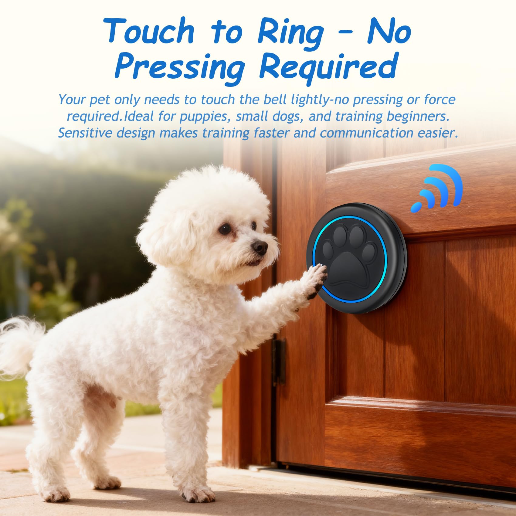 Busteelight Soft Ring Blk Dog Bell offers 60 melodies for training variety.